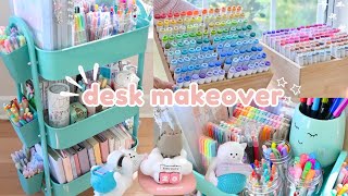 Desk  stationery organization makeover ✧･ﾟ⋆୨୧˚ [upl. by Klos335]