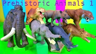 Learn about PREHISTORIC ANIMALS Woolly Mammoth Smilodon Amebelodon  Educational [upl. by Carin287]