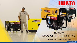 REVIEW LENGKAP GENSET IWATA PWM L SERIES  IWATA HEAVY DUTY POWER GENERATOR [upl. by Suillenroc]