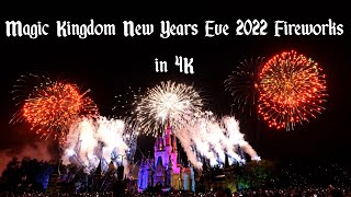 Magic Kingdom New Years Eve Fireworks 2022  Fantasy in the Sky Full Show in 4K  Walt Disney World [upl. by Sitarski]