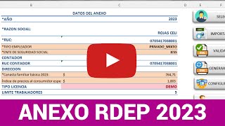 ✅ Nuevo 👉 Anexo de relación de dependencia 2023 SRI en Excel  Rebaja por gastos personales [upl. by Mailiw]