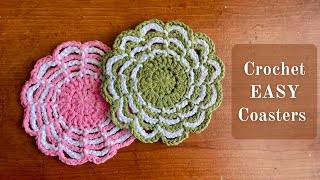 Super EASY Crochet Coaster Tutorial [upl. by Quickman]