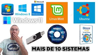 ADEUS RUFUS VENTOY MAIS DE 10 SISTEMAS NUM UNICO PENDRIVE OU HD EXTERNO SIMPLES E FÁCIL [upl. by Fausta]