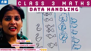 Data Handling for Class 3  Class 3 Maths  Tally Class 3  Pictograph [upl. by Eiramac]