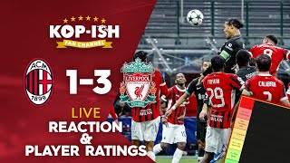 REDS SCORE THREE IN ITALY  AC MILAN 13 LIVERPOOL  LIVE MATCH REACTION amp PLAYER RATING [upl. by Eittik142]