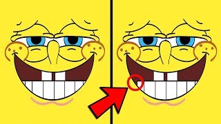 ¿PUEDES ENCONTRAR LAS DIFERENCIAS 😜 DIBUJOS DE BOB ESPONJA [upl. by Katzman391]