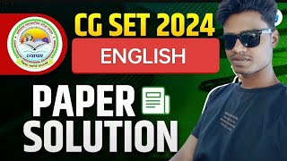 CG SET 2024 Answer Key।। CG SET Paper Analysis in Detail।। Hinglish Forum [upl. by Atiragram]