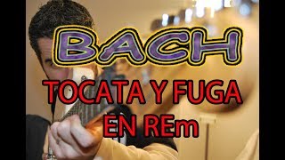 COMO TOCAR TOCATA Y FUGA EN REmBACH EN GUITARRA ROCK [upl. by Leugimesoj]