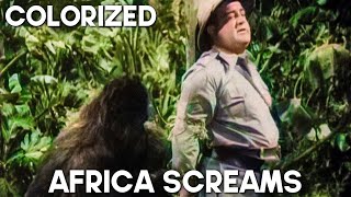 Africa Screams  COLORIZED  Bud Abbott  Action Movie  Adventure [upl. by Haynes577]