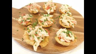 Puerto Rican Style Crab meat Salad with Tostone Cups recipe Episode 281 [upl. by Ttihw]