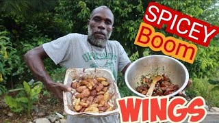 The SPICY BOOM BOOM WINGS with BBQ potatoe wedges [upl. by Aizan624]