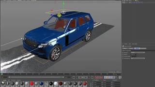 range rover xpresso rigged animated car cinema 4d [upl. by Ultann]