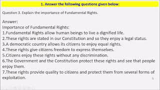 GSEB Std 9 SS Ch9 Fundamental Rights Fundamental Duties Directive Principles of State Policy Q1 [upl. by Templeton703]