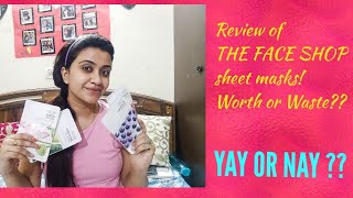 THE FACE SHOP Face Sheet Mask Honest Review  In Hindi  Highly Requested Video  Priyanka Ghosh [upl. by Milli]