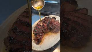 The PORTERHOUSE FOR TWO in the making from Amber Steakhouse in Greenpoint Brooklyn NYC DEVOURPOWER [upl. by Aihtela]