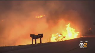 FastSpreading Alisal Brush Fire Jumps 101 Freeway West Of Santa Barbara [upl. by Alberto610]