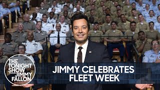 Jimmy Celebrates Fleet Week Bidens Press Conference Jump Scare  The Tonight Show [upl. by Koran]