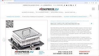 Minipressru Manual capsule filling machine RR100 [upl. by Eppes149]