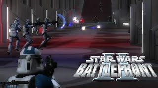 Star WarsBattlefront 2 Clone Wars Extended  CoruscantTemplo Jedi  Republic side [upl. by Yrakcaz]