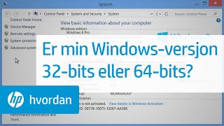 Er min Windowsversjon 32bits eller 64bits [upl. by Ahsaekal]