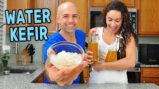 How to Make Water Kefir  Fermented Drink with Water Kefir Grains Starter Culture [upl. by Nylle256]