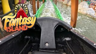 LOG FLUME  On Ride POV Fantasy Island Ingoldmells 2024 [upl. by Manuel]