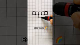 Easy Letter T Doodle 🌈73100 doodle drawing T shorts ytshorts youtubeshorts [upl. by Karlin]