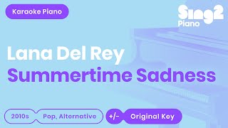 Lana Del Rey  Summertime Sadness Karaoke Piano [upl. by Kecaj]