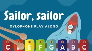 Sailor Sailor with metronome  XYLOPHONE PLAY ALONG [upl. by Ahtela973]