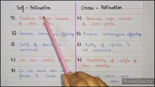 Difference between self pollination and cross pollination  Self pollination and cross pollination [upl. by Jenilee387]