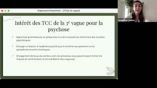 TCC de la troisième vague dans le traitement de la psychose [upl. by Ilram]