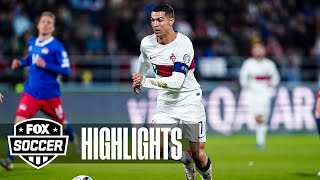 Portugals Cristiano Ronaldo scores ELECTRIC goal in 20 win over Liechtenstein  Euro Qualifiers [upl. by Esirec]