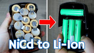 How to turn your outdated NiCd tool batteries into powerful Liion ones [upl. by Xxam]