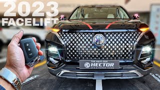 MG Hector Facelift 2023 On Road Price List Mileage Features [upl. by Leirum]