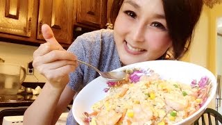 Chinese Shrimp Fried Rice Recipe 蝦仁炒飯 with CiCi Li [upl. by Hurwitz638]