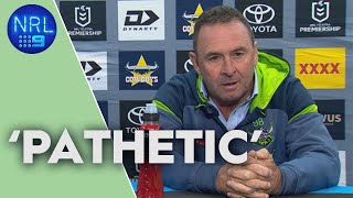 NRL Presser Ricky Stuart is sick of defending his sides performances  NRL on Nine [upl. by Eiger]