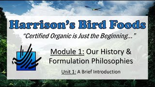 Harrisons Bird Foods Module 1 Unit 1  Dr Elise Voltura [upl. by Conal642]