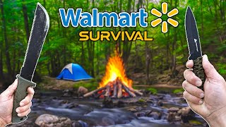 30 WALMART Survival Challenge SOLO SURVIVAL [upl. by Hirst]