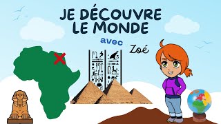 Les continents pour enfants  lAfrique  Les pyramides de Gizeh 🌍 Fiches GRATUITES à imprimer [upl. by Ardnahc]