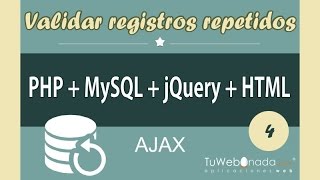 Validar email o datos repetidos con AJAX jQuery PHP MySQL HTML y CSS 44 [upl. by Enelyt6]