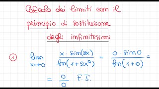 Limiti svolti con il principio di sostituzione degli infinitesimi [upl. by Hsirap]