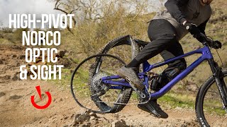 TWO NEW HighPivot Trail Bikes from Norco  Vital Rides the 2024 Optic and Sight [upl. by Cottrell]