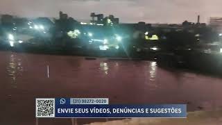 Avenida Tereza Cristina é interditada durante temporal em Belo Horizonte [upl. by Adlecirg]