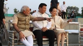 Chinese President Xi Jinping amp First Lady visit Sabarmati Riverfront [upl. by Aivalf]