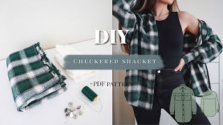 How to sew a shacket  Amy overshirt sewing tutorial  PDF pattern [upl. by Shaw4]