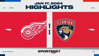 NHL Highlights  Red Wings vs Panthers  January 17 2024 [upl. by Notsniw]