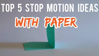 🔥top 5 stop motion ideas with paper⚡ stop motion ideas for beginners stopmotion stopmotionideas [upl. by Neelrihs]