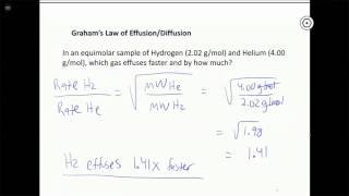 040717 Effusion Diffusion and Real Gases [upl. by Eyeleen]