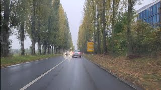 a drive in rain from Badhomburg Taunus to Oberursel Taunus [upl. by Yalc]