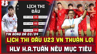 🔴 Lịch thi đấu vòng bảng của U23 Việt Nam U23 Châu Á 2024  Thầy trò HLV HAT gặp thuận lợi [upl. by Lyda832]